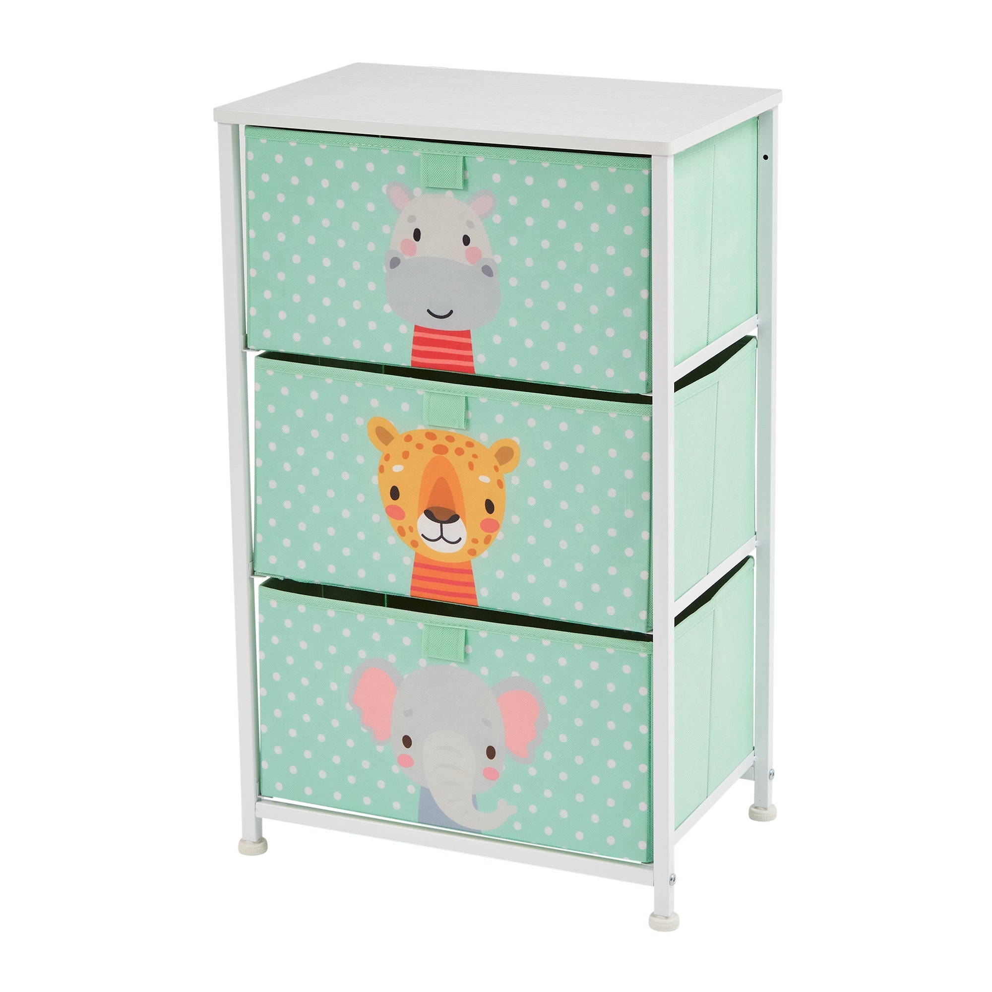 Montessori Jungle Safari Toy Storage with Drawers | Children's Bedside Table | 73 x 45 x 30cm