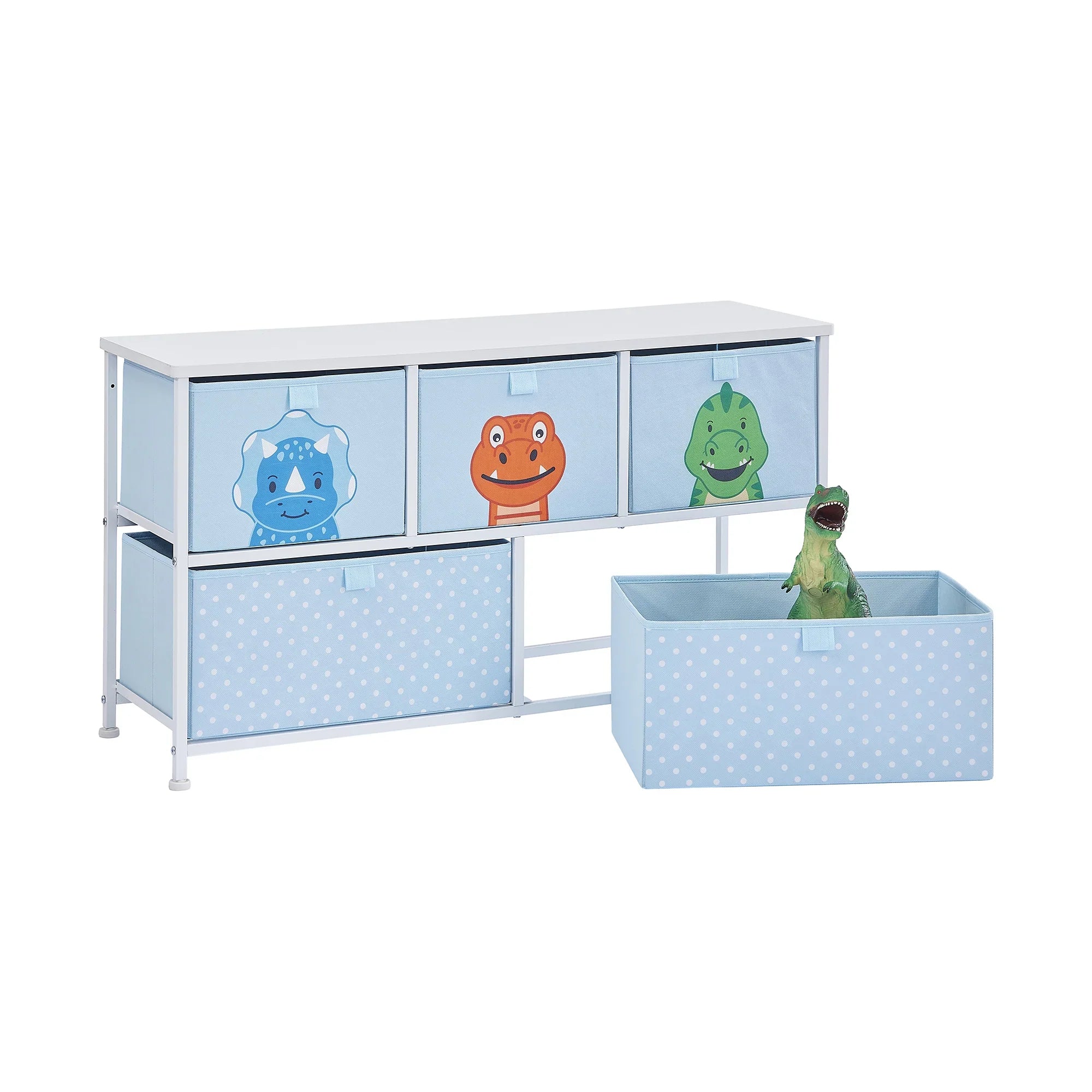 Montessori Dinosaur Toy Storage with Large Drawers | Children's Toy Box | Bench Seat