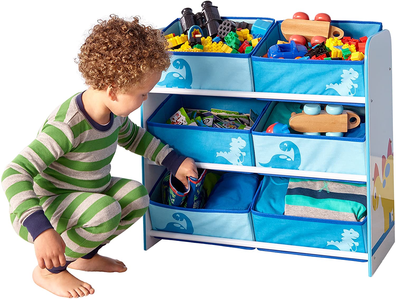 Diddi Dino Kids Toy Storage Unit | 6 Bin Storage | Kids Storage Unit