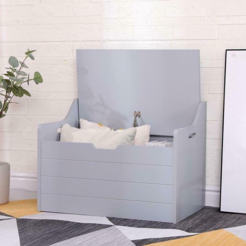 Large Montessori Toy Box & Bench Seat with Slow Release Hinge | Ottoman | Blanket Box