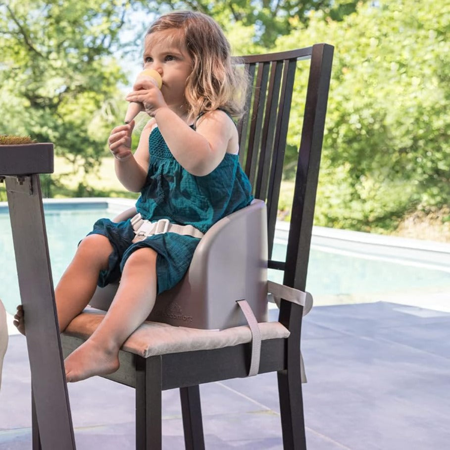 Everyday Super Safe Baby Booster Seat for Table | Feeding Seat | Grey with Harness