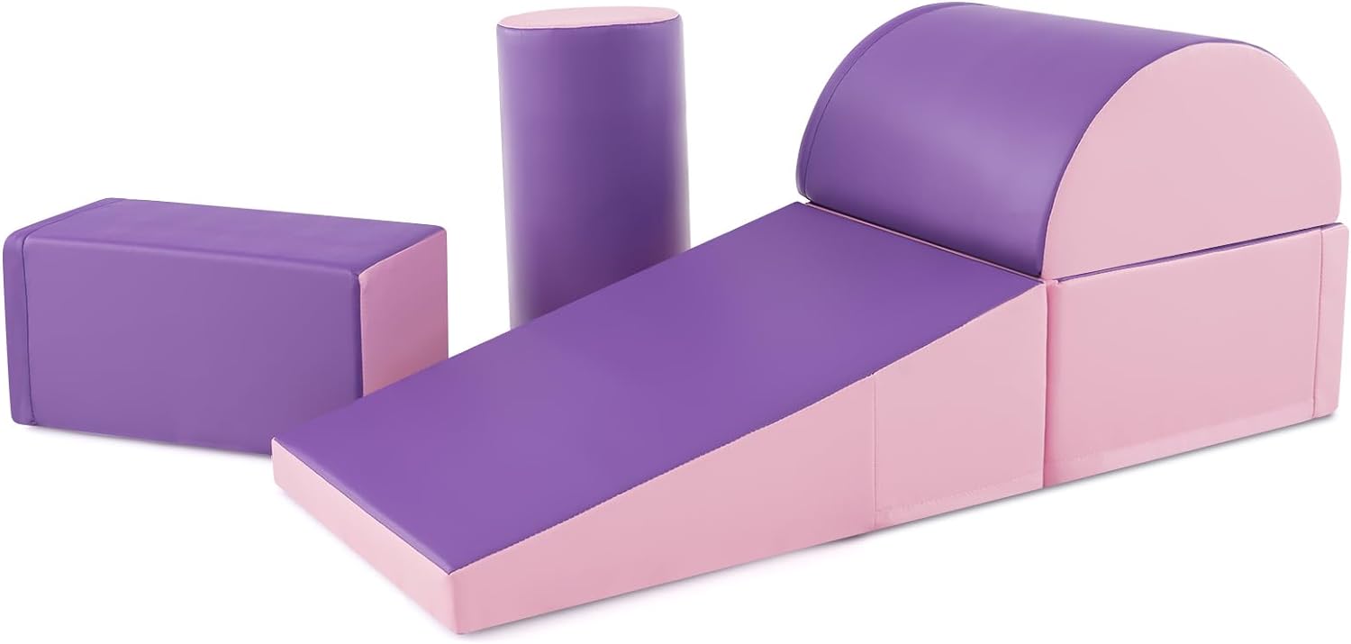 Indoor 5 Piece Montessori Soft Play Equipment | Foam Play Set | Primary Colours | 6 months+