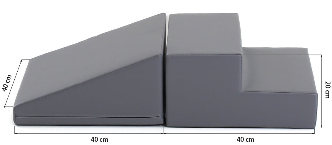 Small Soft Play Equipment | 2 Piece Climb & Slide Foam Play Set | 4 Colour Options | 6m+