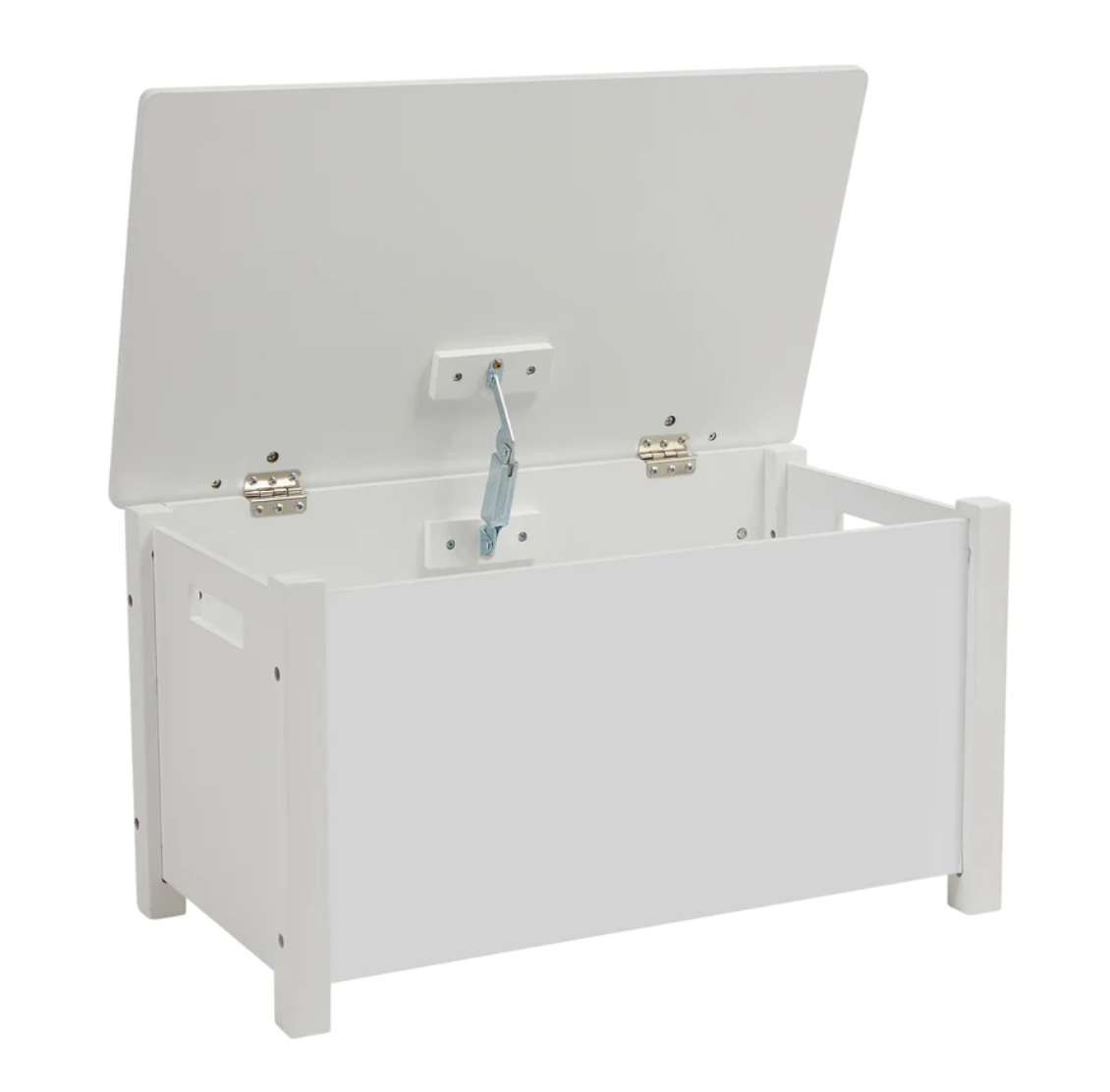 Montessori Wood Toy Box Slow Release Safety Hinge | Ottoman | Blanket Box | White | W:68 x H:47.5 x D:37.5cm