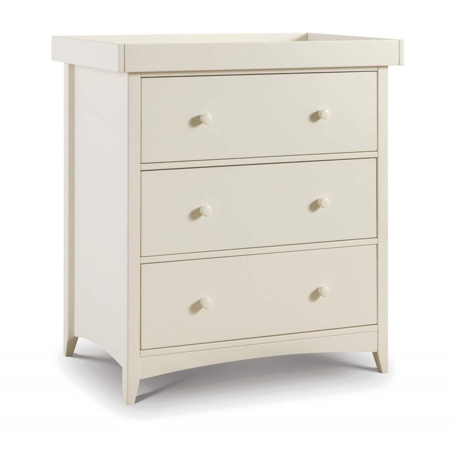 Classic Shaker Style Solid Pine Baby Changing Unit | Chest of Drawers | Baby Dresser |vory