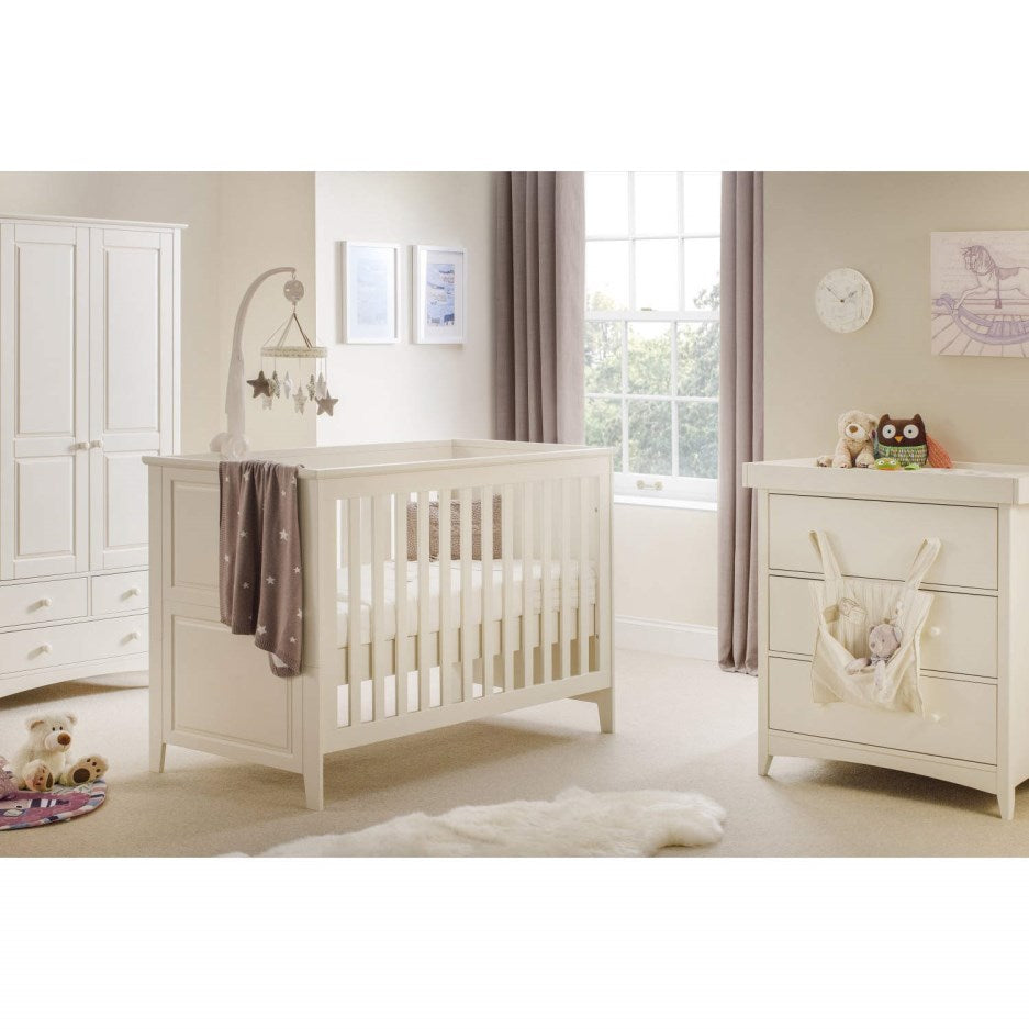 Classic Shaker Style Solid Pine Baby Changing Unit | Chest of Drawers | Baby Dresser |vory