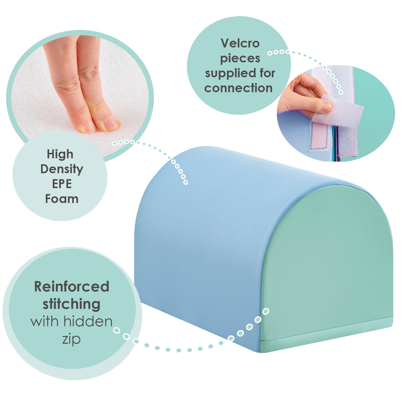 Montessori Pastel Soft Play Set | 5-Piece Step & Slide Climbing Blocks