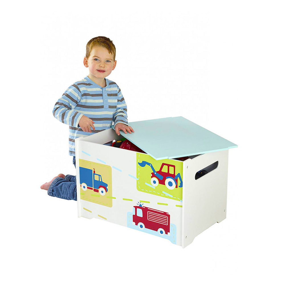 Trucks 'n' Tractors Toy Box | Wooden Toy Box | Toy Storage Box