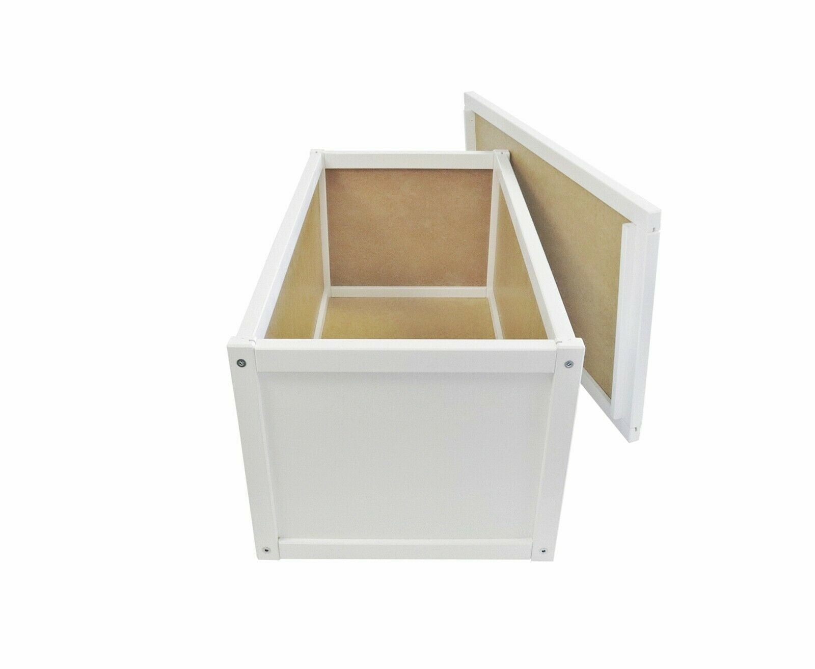 Wooden Toy Box | Toy Chest | Blanket Box | Ottoman with Removable Lid | White