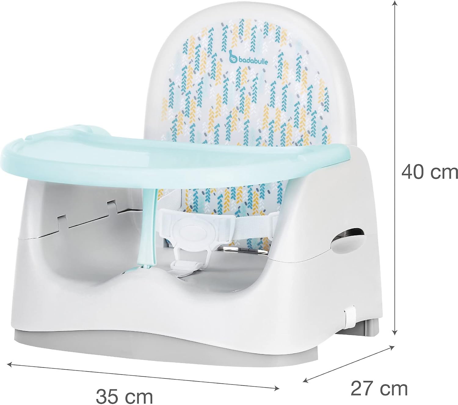 Portable & Folding Baby-to-Toddler Booster Seat | Portable High Chair | White & Mint
