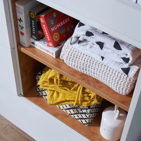 Contemporary High Quality Baby Changing Unit | Chest of Drawers | Baby Dresser | White