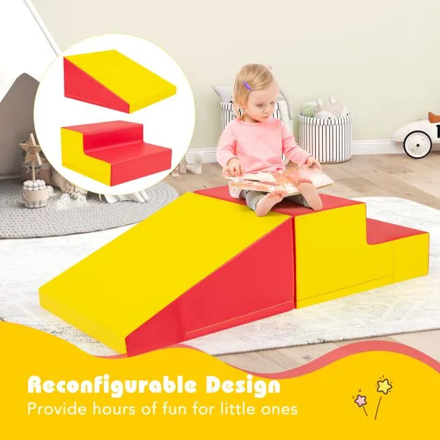 2-Piece Step and Slide Climber for Infants and Toddlers | Soft Play