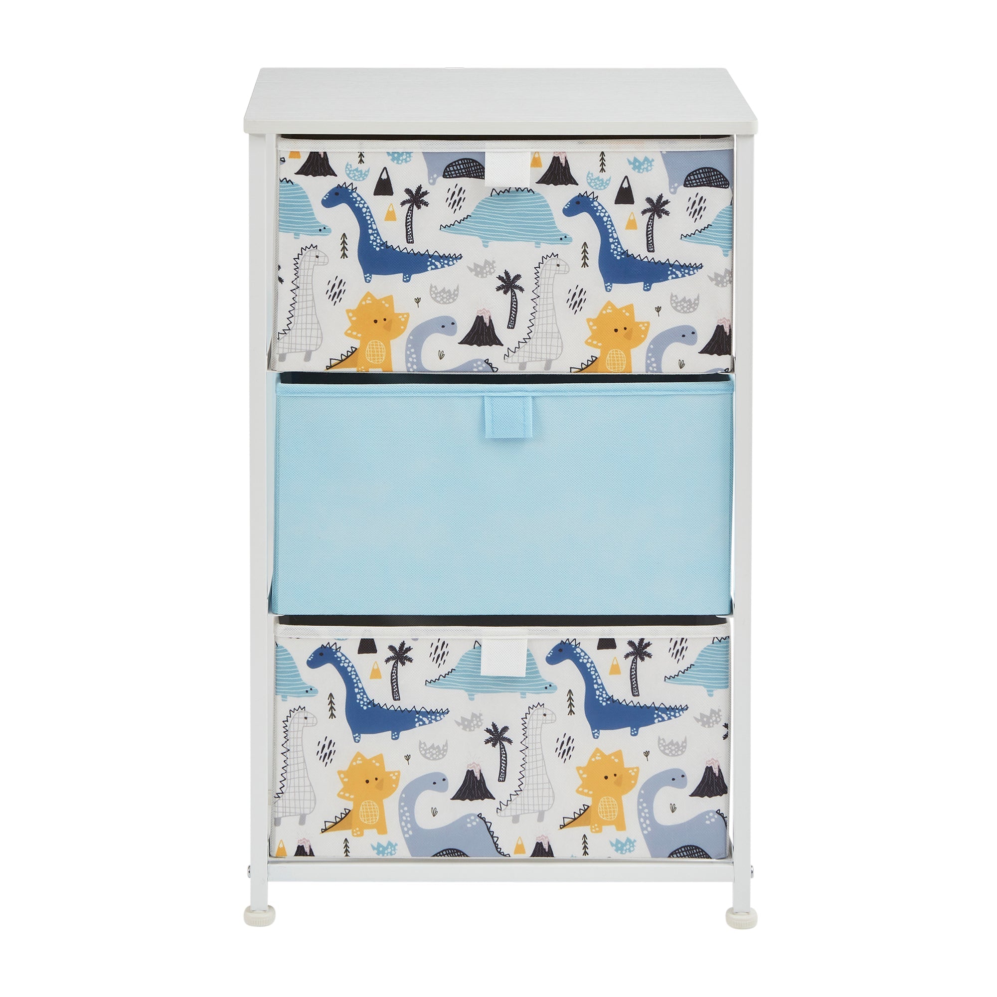 Montessori Dinosaur Toy Storage with Drawers | Children's Bedside Table | 73 x 45 x 30cm