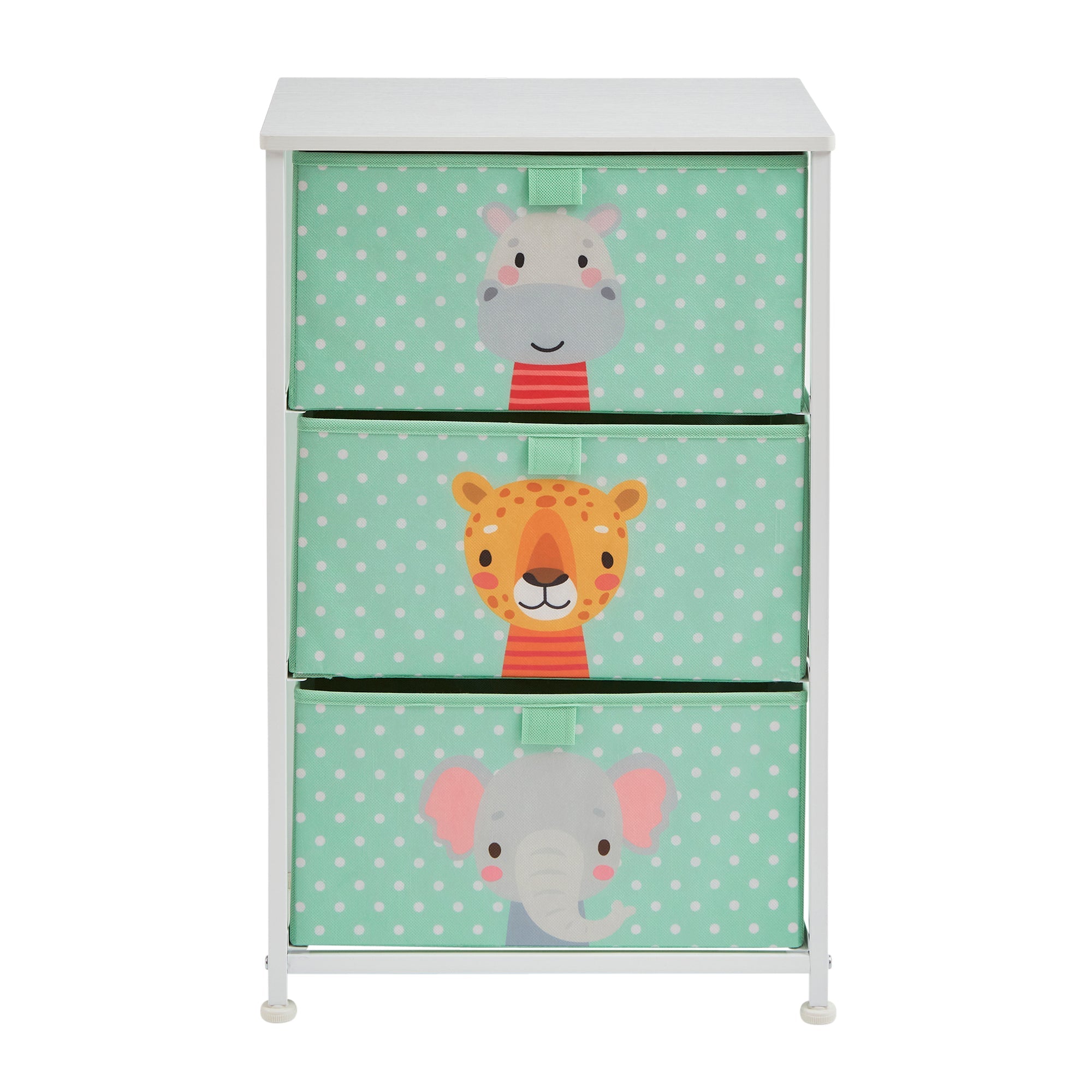 Montessori Jungle Safari Toy Storage with Drawers | Children's Bedside Table | 73 x 45 x 30cm