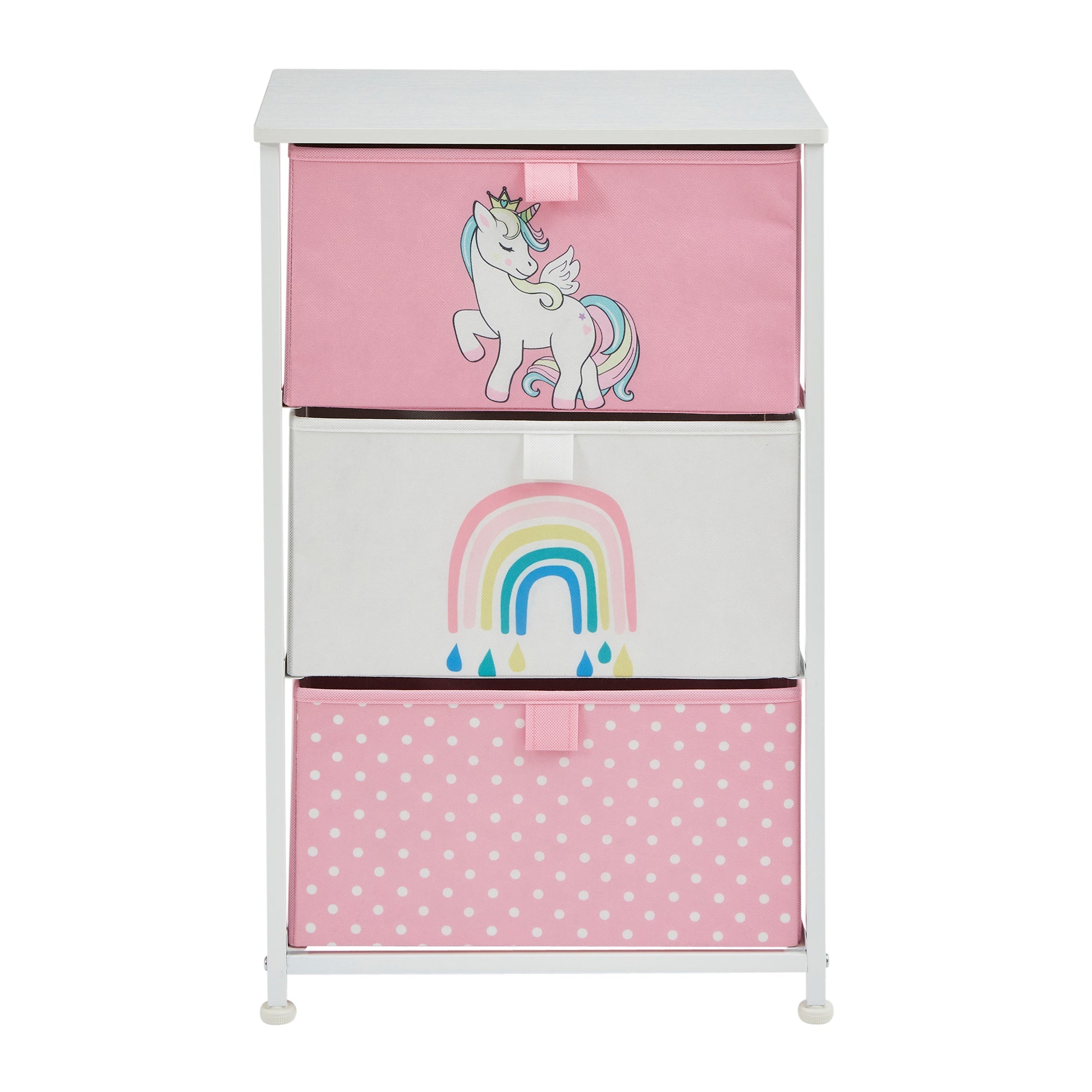 Montessori Unicorn Toy Storage with Drawers | Children's Bedside Table | 73 x 45 x 30cm