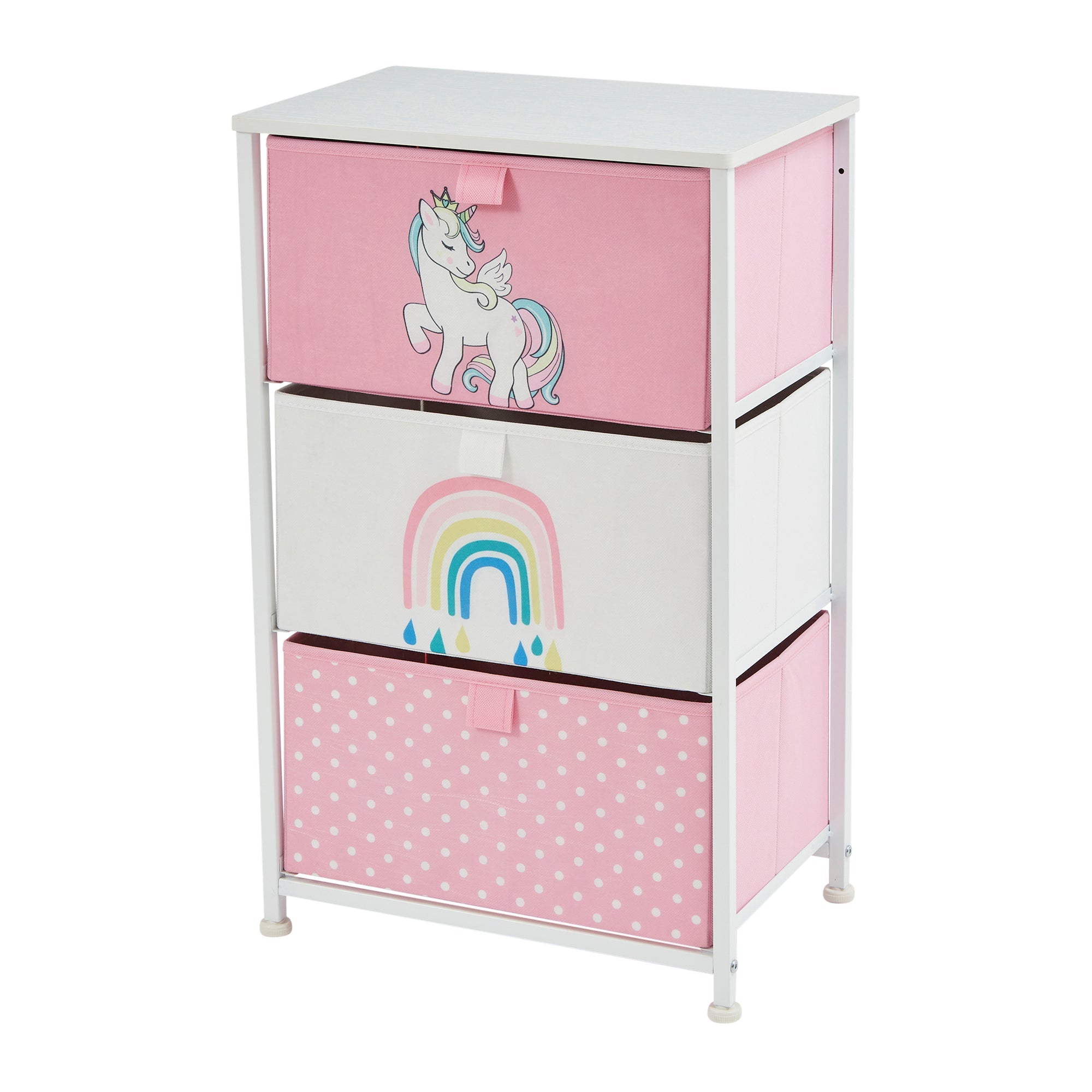 Montessori Unicorn Toy Storage with Drawers | Children's Bedside Table | 73 x 45 x 30cm