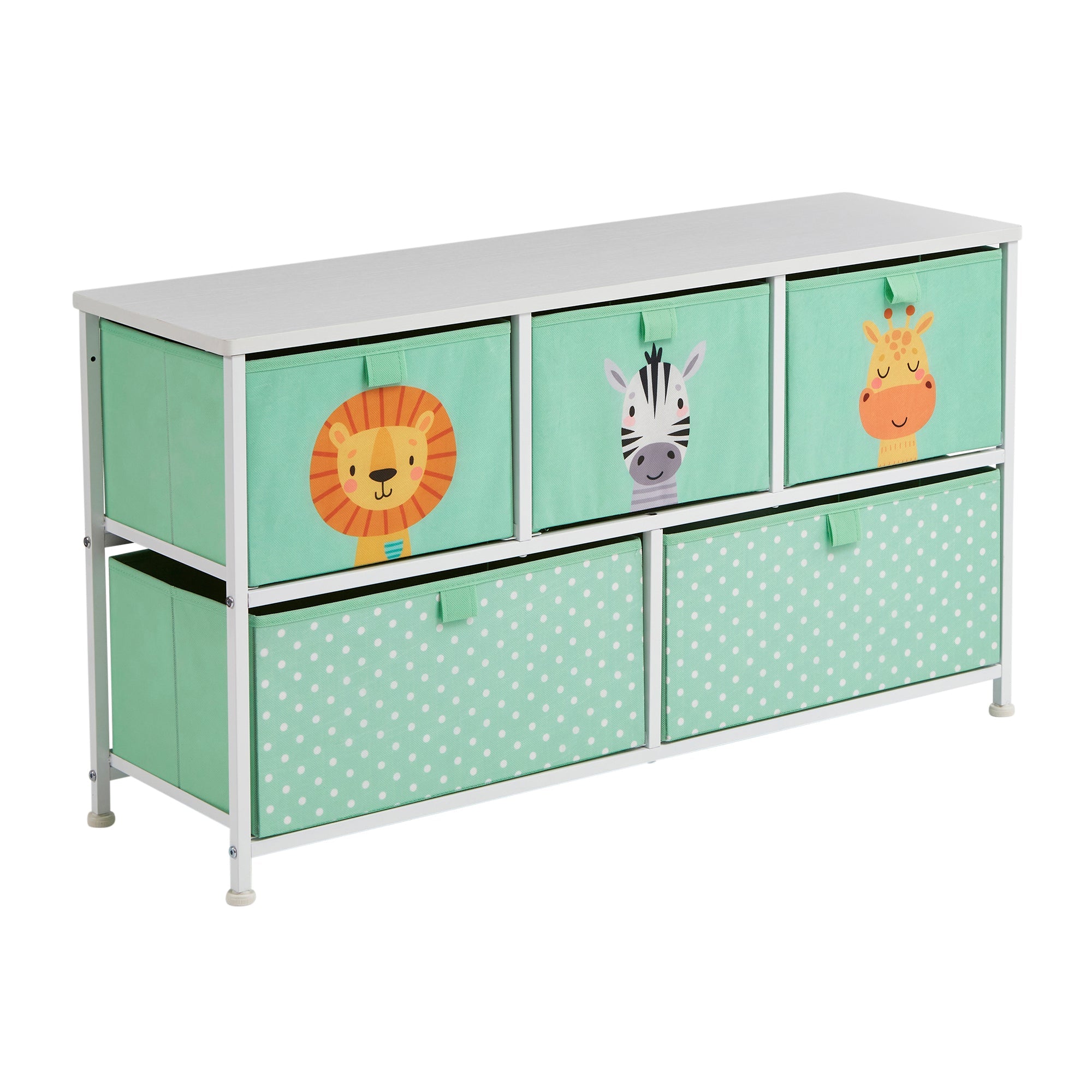 Montessori Jungle Safari Toy Storage with Large Drawers | Children's Toy Box | Bench Seat