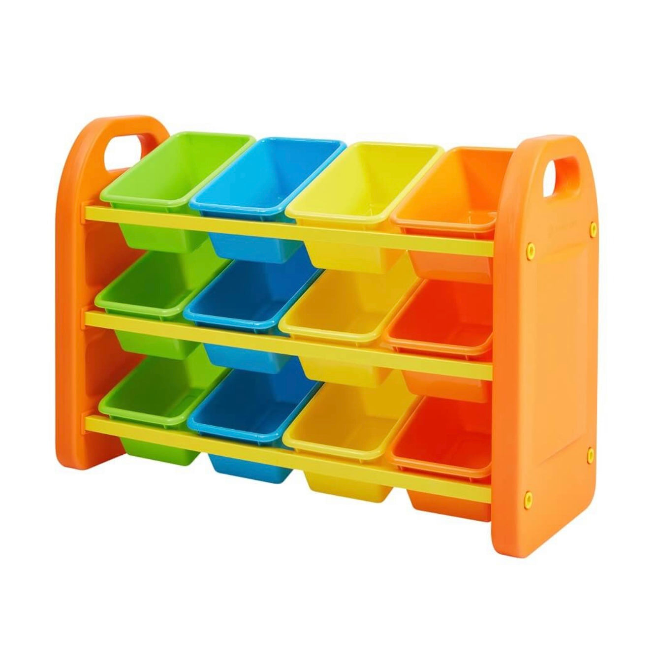 Montessori Large Children's 12-Bin Toy Storage Unit | Primary Colours