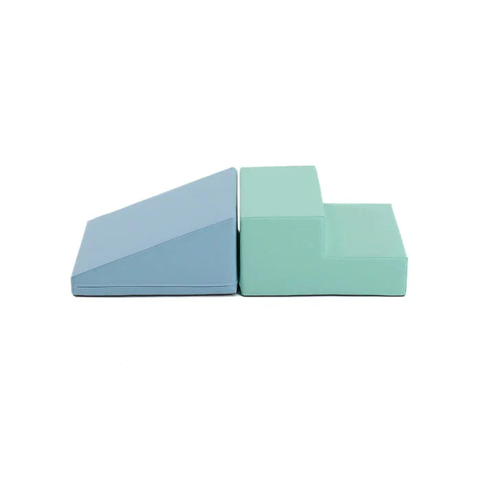 Small Soft Play Equipment | 2 Piece Climb & Slide Foam Play Set | 4 Colour Options | 6m+