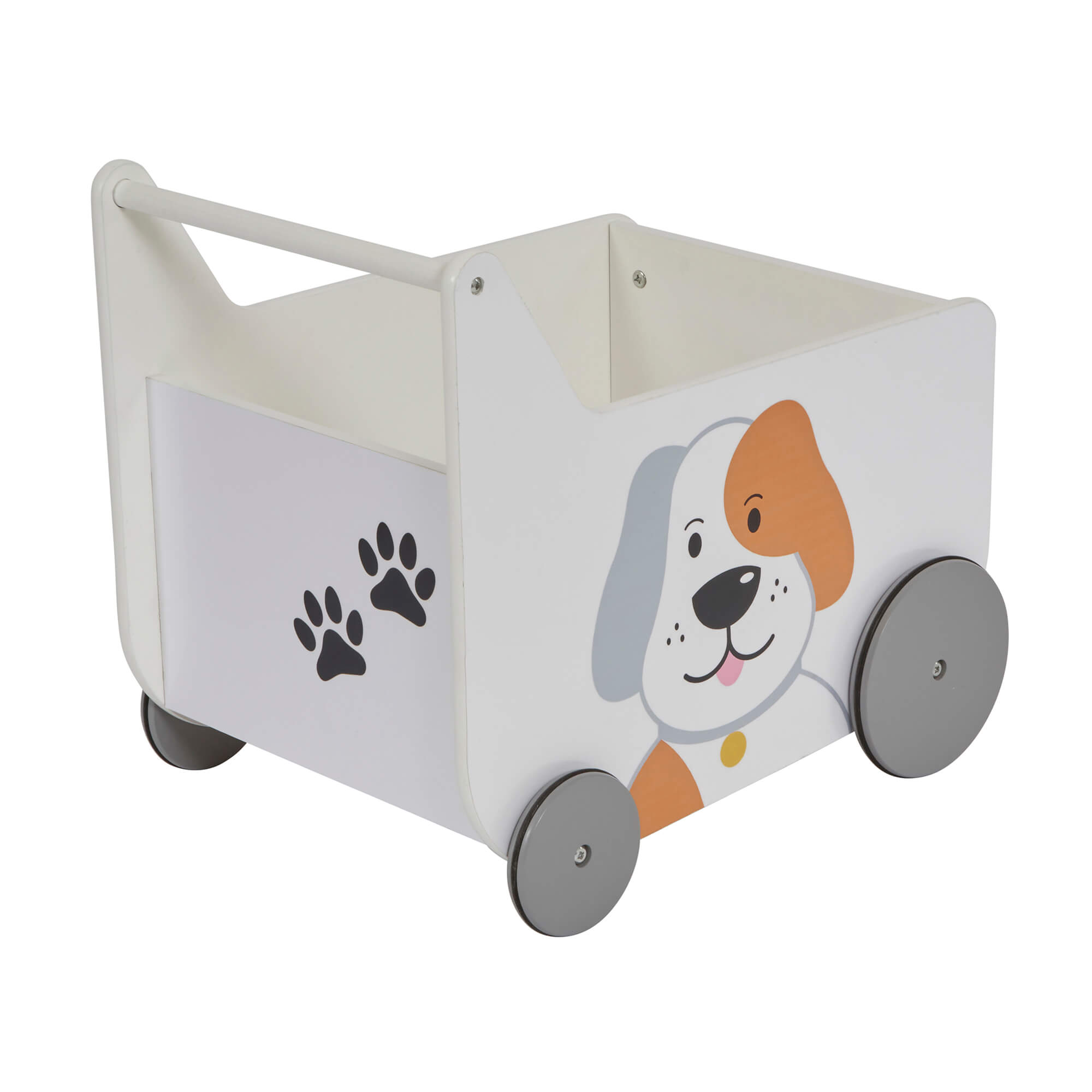Montessori Toy Box | Toy Storage | Cat and Dog Push Along Trolley