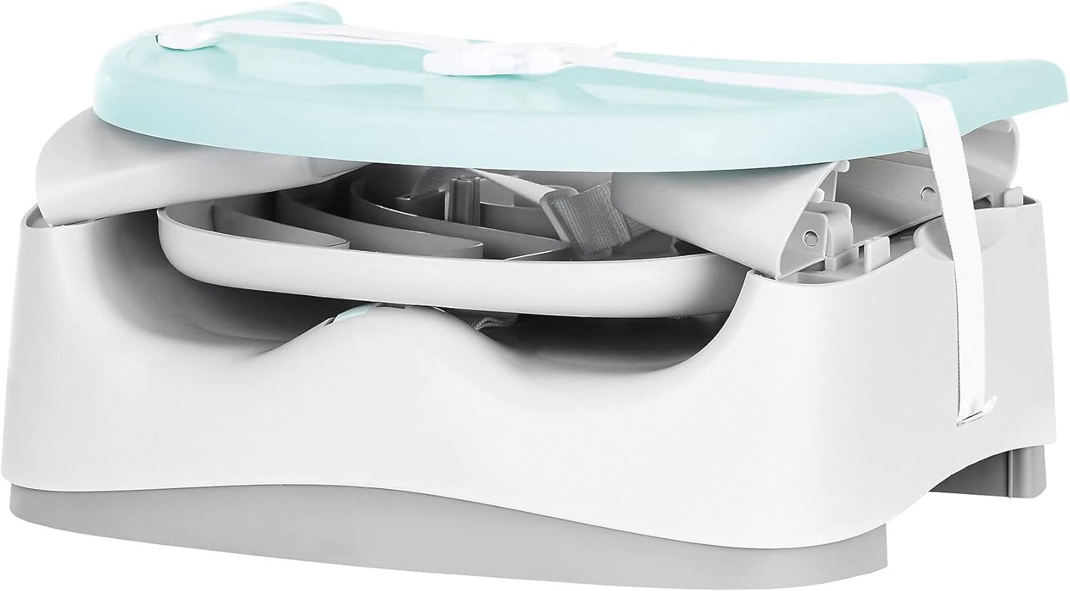 Portable & Folding Baby-to-Toddler Booster Seat | Portable High Chair | White & Mint