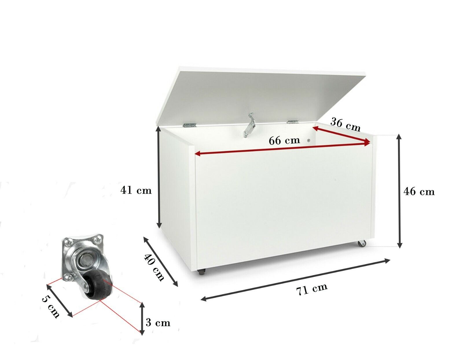 Montessori Unicorn Toy Box with Slow Close Safety Hinge | White | Pastels | H:46 x W:71.5 x D:40 cm