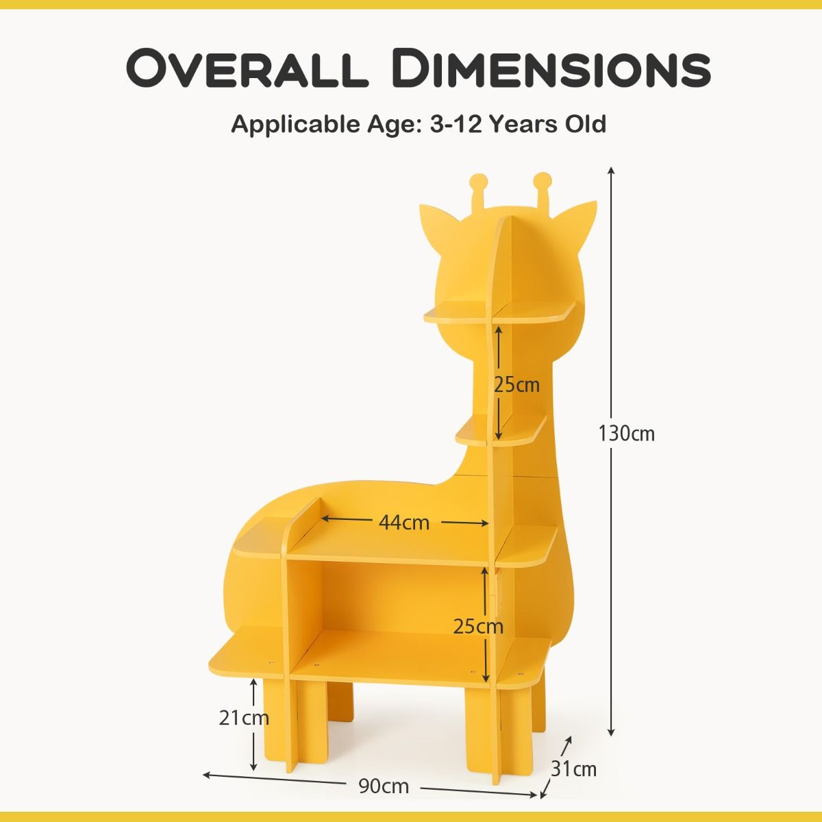 Montessori Giraffe Kids Toy Storage | Kids Toy Storage | Anti-Toppling System | 1.3 HIgh | 3-12 Years